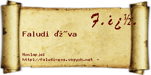Faludi Éva névjegykártya
