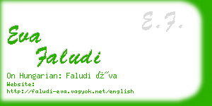 eva faludi business card